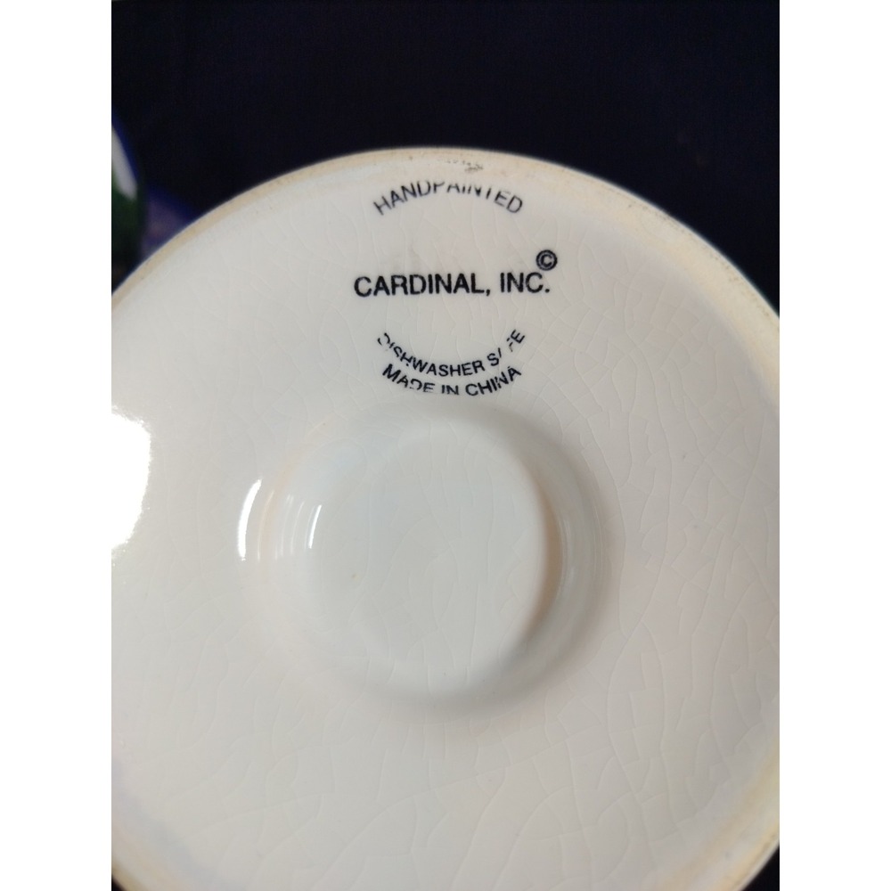 2 Matching Hand painted Mugs From Cardinal Ink - Picture 2 of 3
